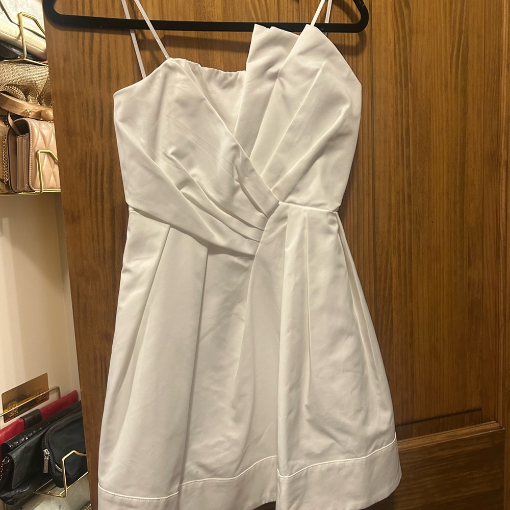 LeLe white strapless dress